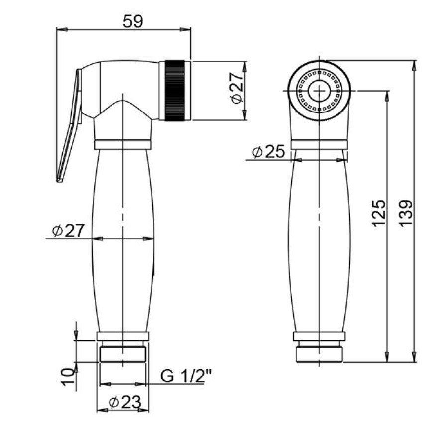 Лейка для гигиенического душа Paini ARIA 53CR174KIT-shower