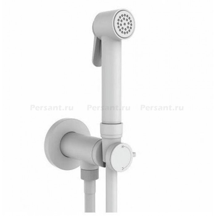 Гигиенический душ Bossini Paloma Brass Mixer Set E37007B.045 с прогрессивным смесителем, белый матовый