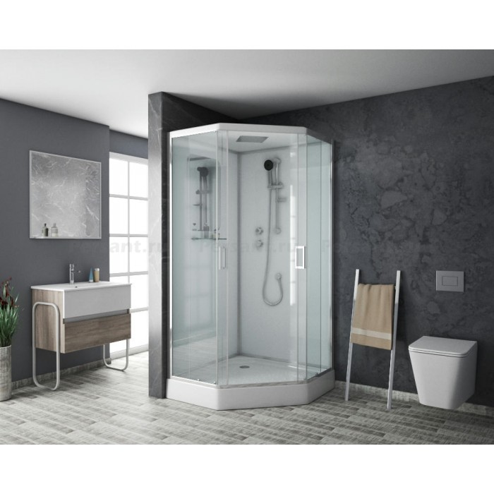 Душевая кабина Niagara Premium NG-6001-01D (90х90х220) низкий поддон, стекло прозрачное