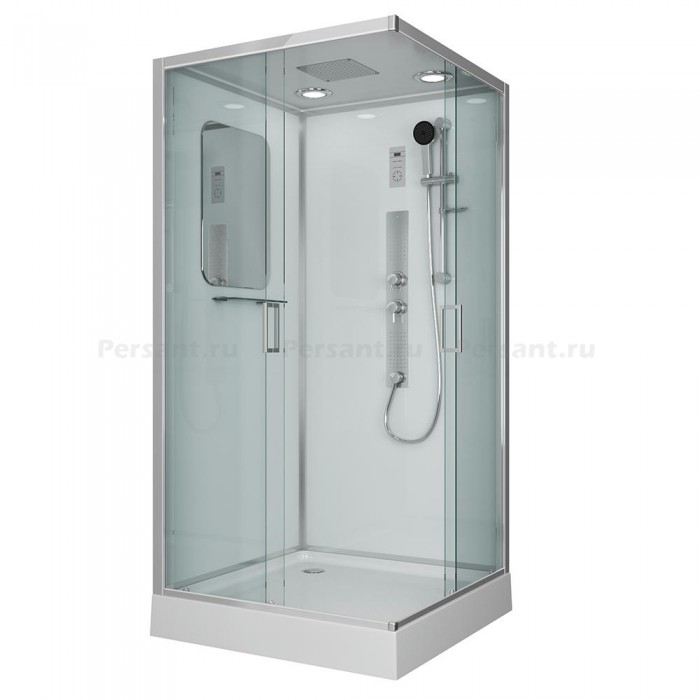 Душевая кабина Niagara Premium NG-6002-01GQ (100х100х210) низкий поддон, стекло прозрачное