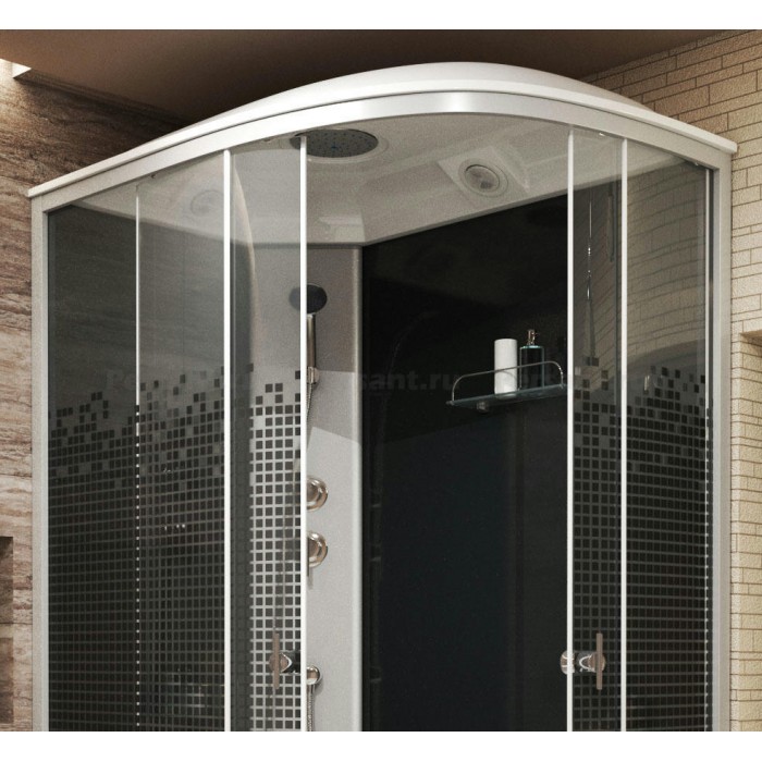 Душевая кабина Niagara Eco NG-7510-14L BLACK (120х80х215) высокий поддон, стекло мозаика