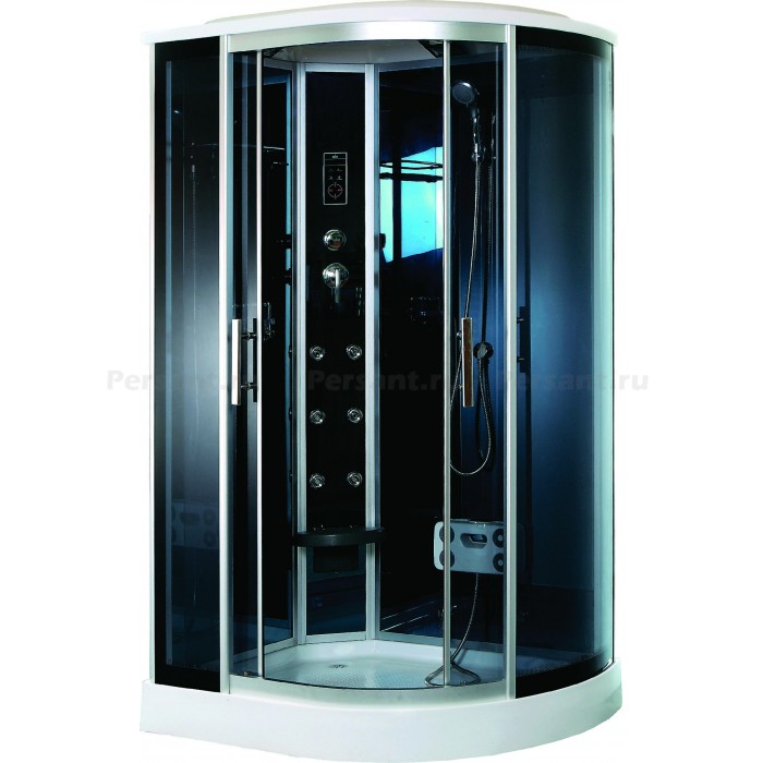 Душевая кабина Timo Standart T-1102 L, стекло тонированное, профиль хром, левостороняя