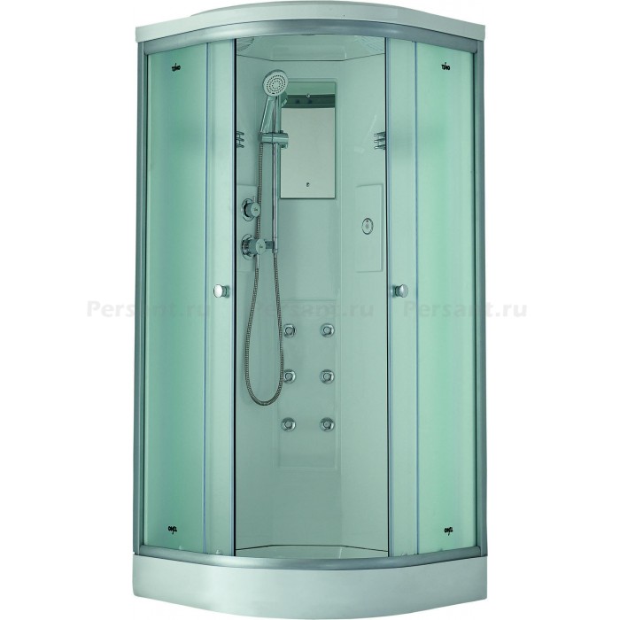 Душевая кабина Timo Standart 90x90 T-5509 Г/М, стекло рифленое, профиль хром, гидромассаж