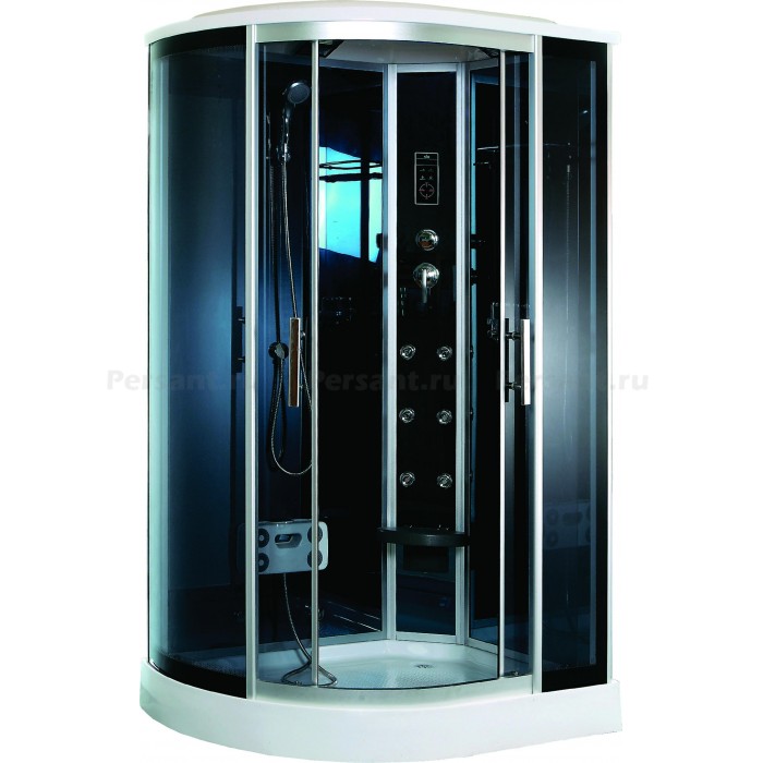 Душевая кабина Timo Standart T-1102 R, стекло тонированное, профиль хром, правосторонняя