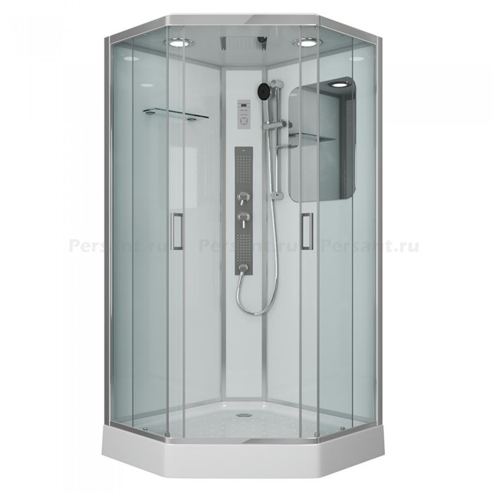 Душевая кабина Niagara Premium NG-6002-01GD (100х100х220) низкий поддон, стекло прозрачное