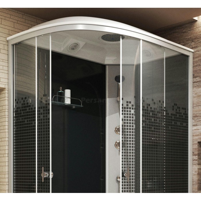 Душевая кабина Niagara Eco NG-7510-14R BLACK (120х80х215) высокий поддон, стекло мозаика
