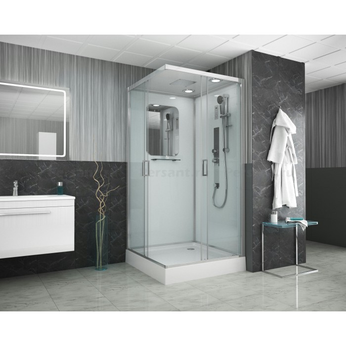 Душевая кабина Niagara Premium NG-6002-01GQ (100х100х210) низкий поддон, стекло прозрачное