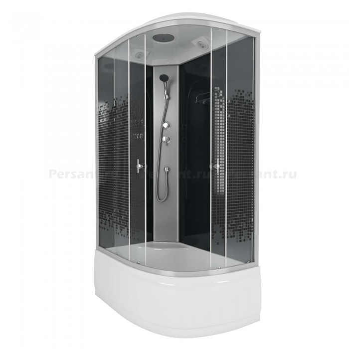Душевая кабина Niagara Eco NG-7510-14L BLACK (120х80х215) высокий поддон, стекло мозаика