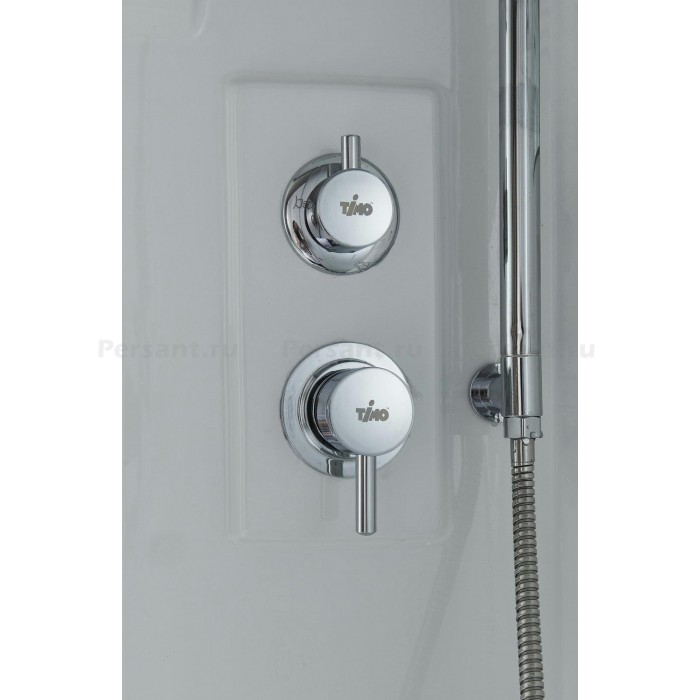 Душевая кабина Timo Standart 90x90 T-5509 Г/М, стекло рифленое, профиль хром, гидромассаж