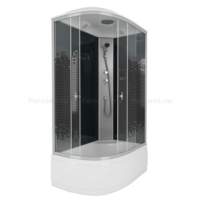 Душевая кабина Niagara Eco NG-7510-14R BLACK (120х80х215) высокий поддон, стекло мозаика