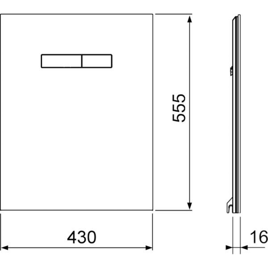 Верхняя панель Tece Lux 9650004 черная