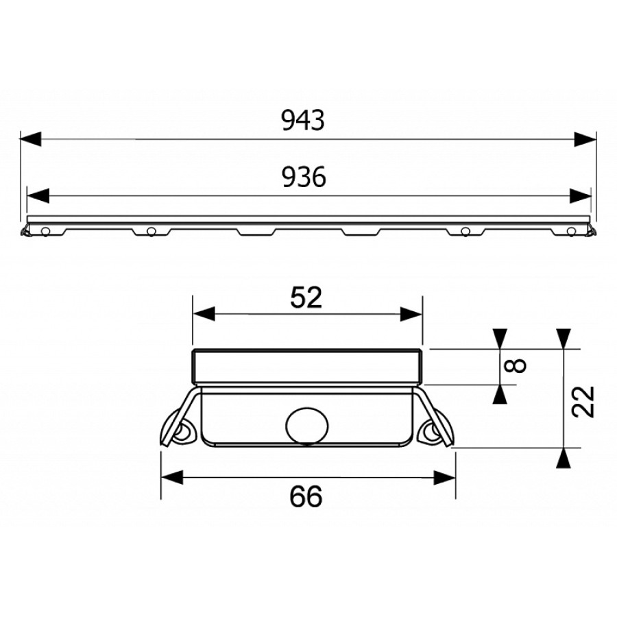 Решетка Tece TECEdrainline 601090 100 стекло зеленая