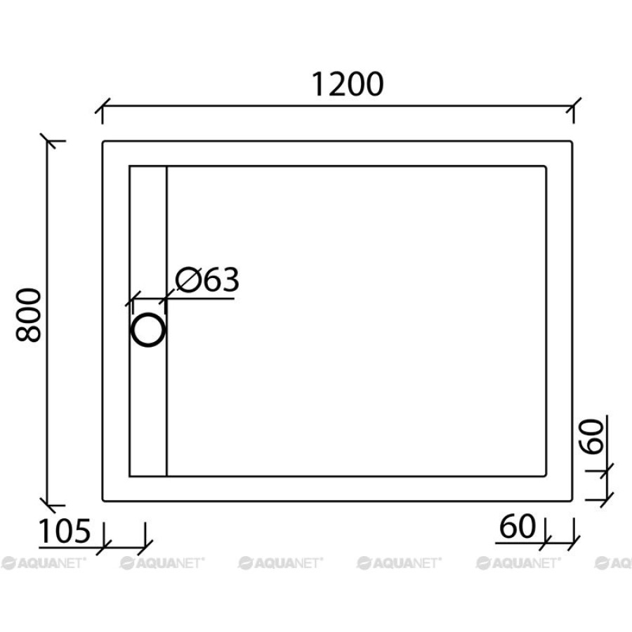 Панель для поддона Aquanet Gamma Stone Lite 00199679 120x80