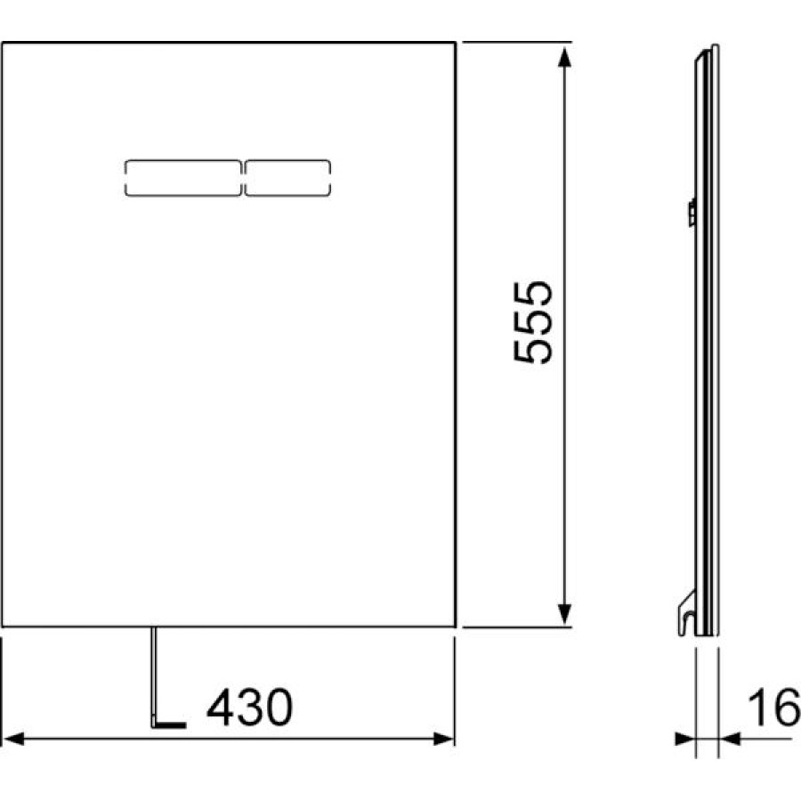 Верхняя панель Tece Lux 9650002 белая