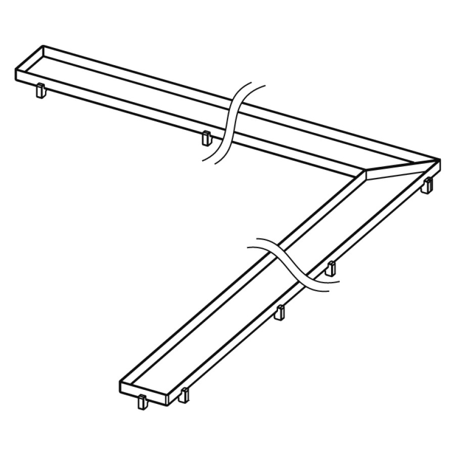 Решетка под плитку Tece TECEdrainline Plate 611070 100х100 угловая, нержавеющая сталь