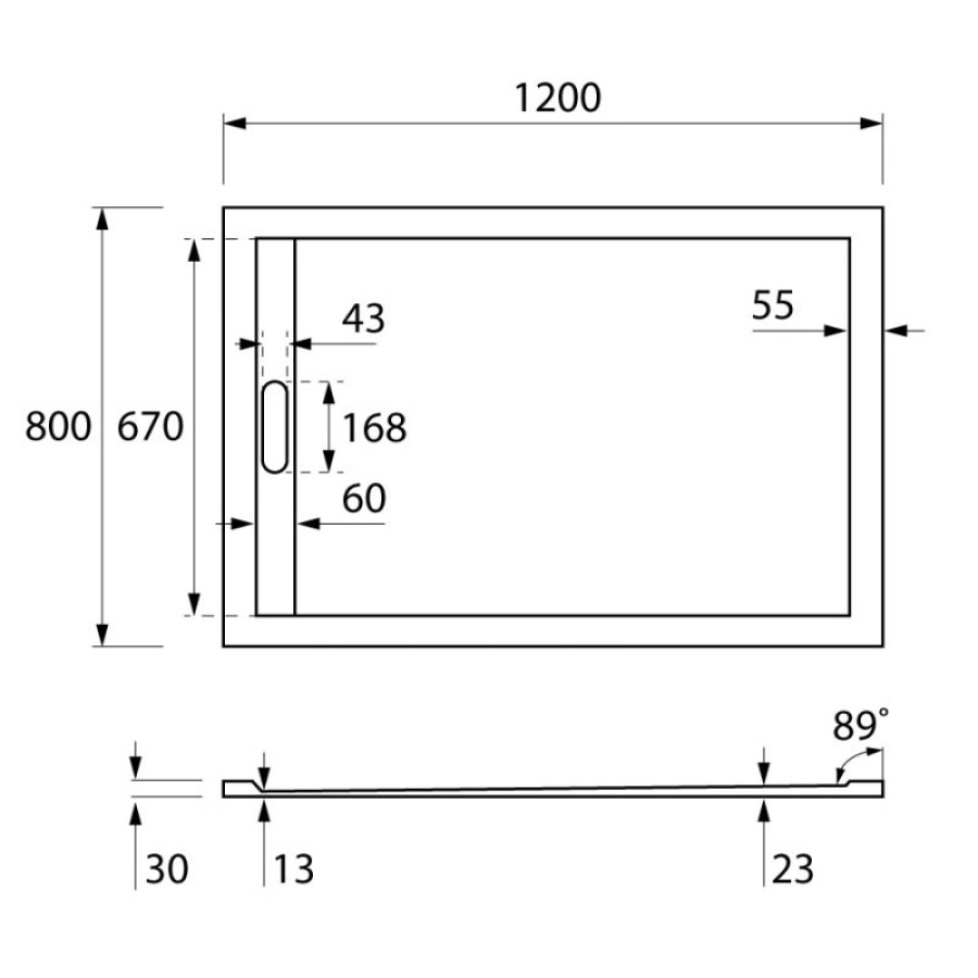 Панель для поддона Cezares TRAY-AS-AH-120/80-100-SCR