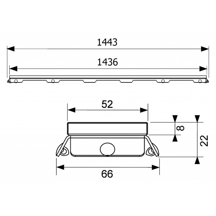 Решетка Tece TECEdrainline 601590 150 стекло зеленое