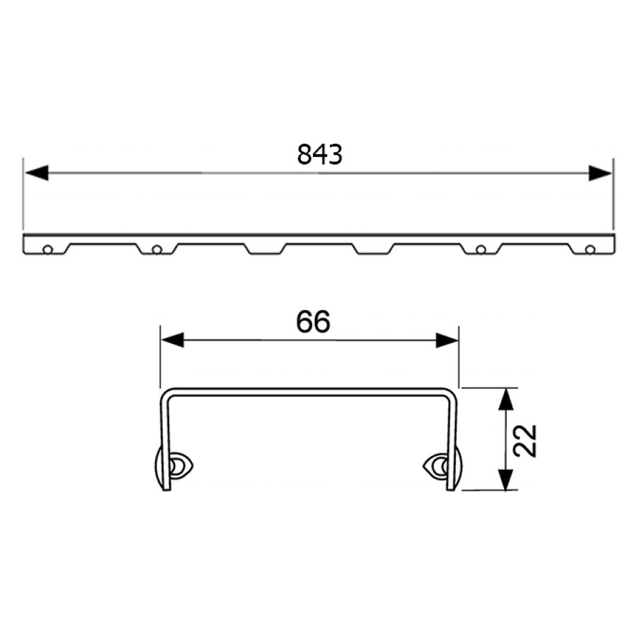 Решетка Tece TECEdrainline Royal 600940 90 нержавеющая сталь глянцевая