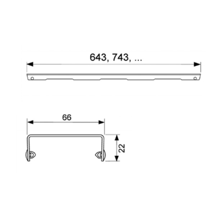 Решетка Tece TECEdrainline Basic 600910 90 нержавеющая сталь глянцевая