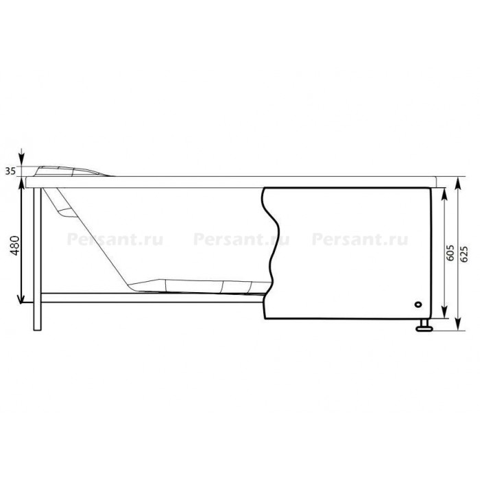 Панель фронтальная Aquanet Palma 170 L 176150
