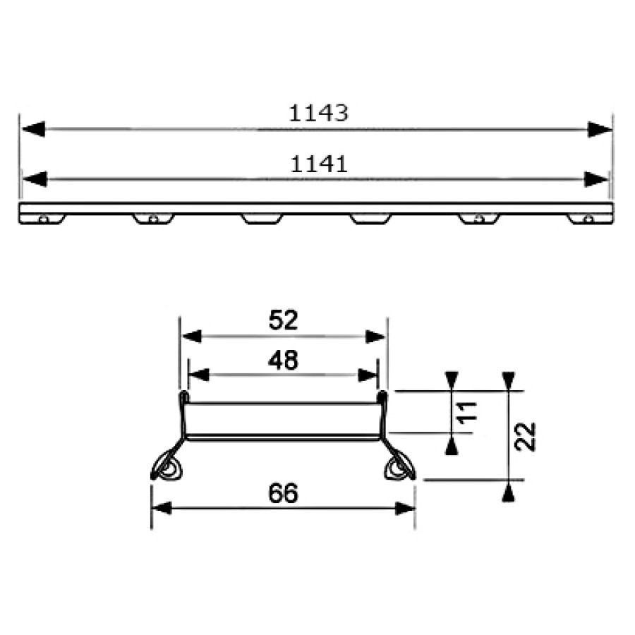 Решетка под плитку Tece TECEdrainline Plate II 601272 120 нержавеющая сталь глянцевая