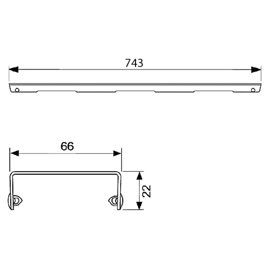 Решетка Tece TECEdrainline Basic 600810 80 нержавеющая сталь глянцевая