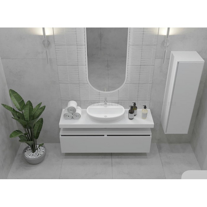 Столешница под раковину Boheme Armadi Art Flat 140 869-140 Белая