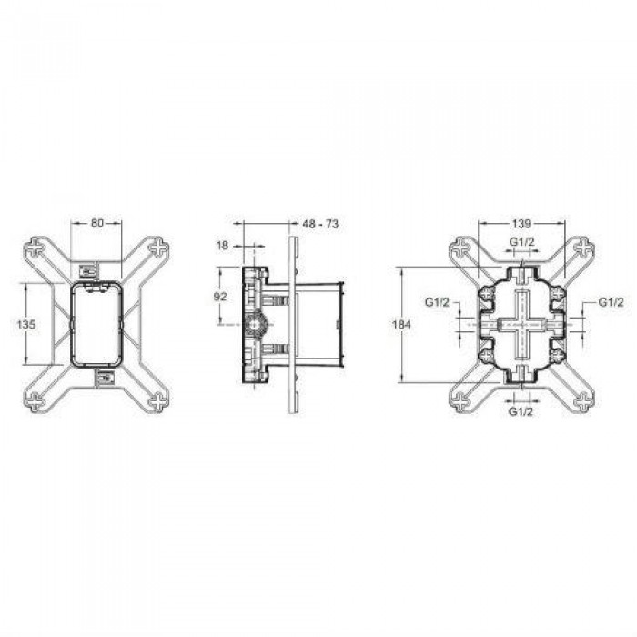 Внутренняя часть смесителя Jacob Delafon MODULO 98699D-NF
