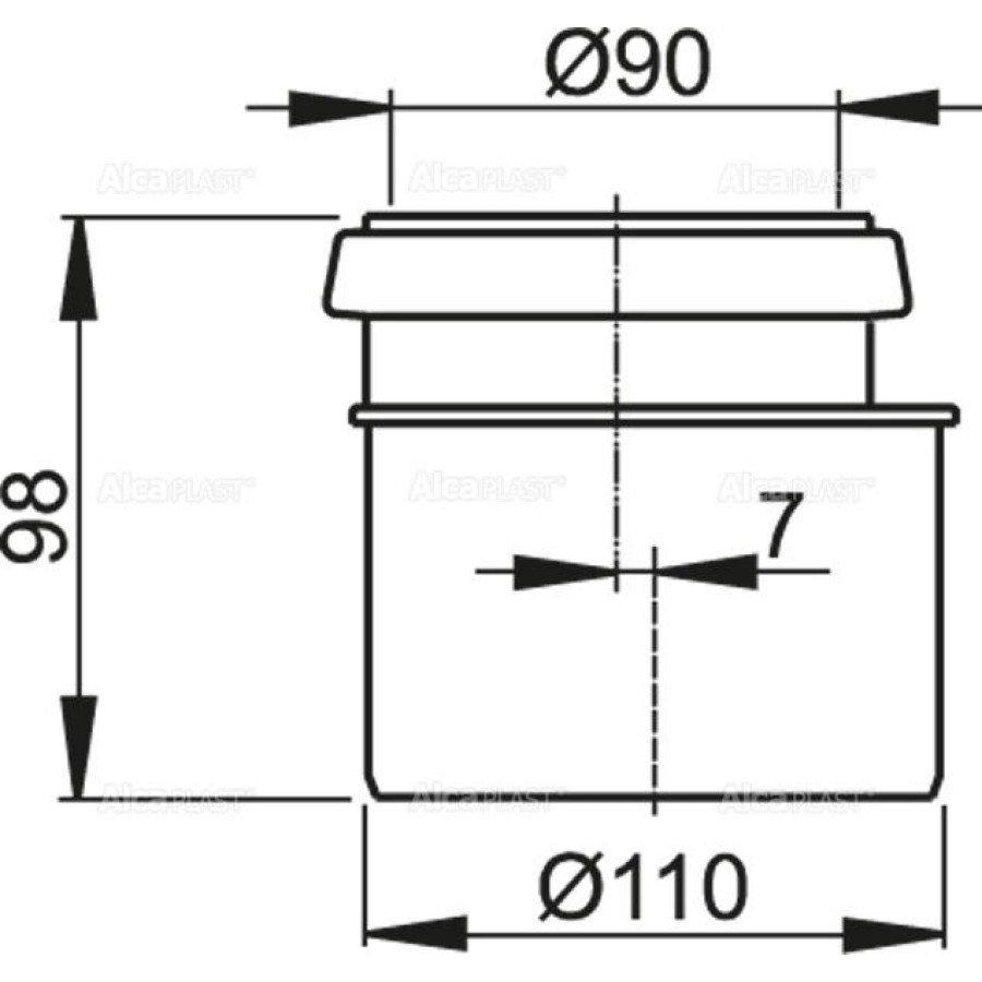 Соединитель комплект для 90/110 Alcadrain M907