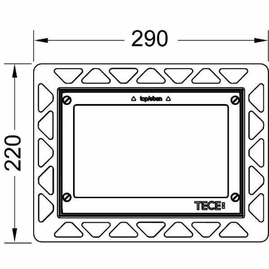 Монтажная рамка Tece Square 9240649 хром