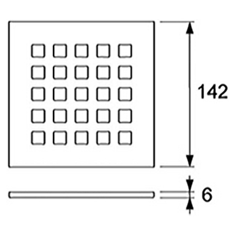 Решетка Tece TECEdrainpoint S 3665009 quadratum