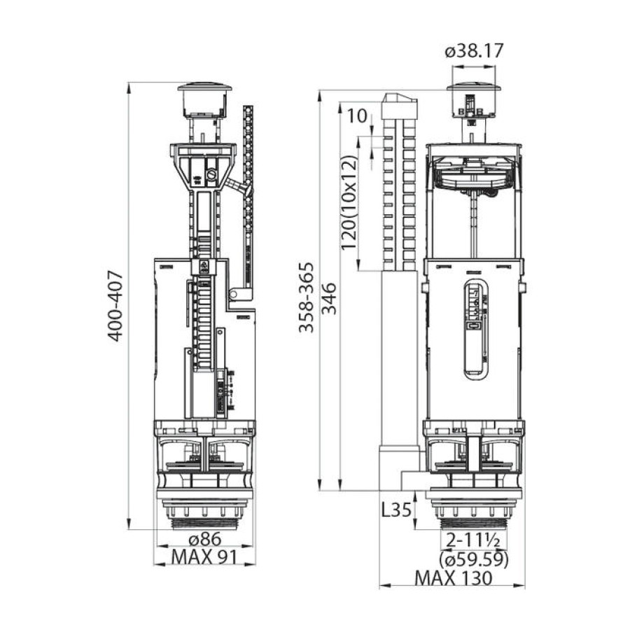 Сливная арматура IDDIS F012400-02K