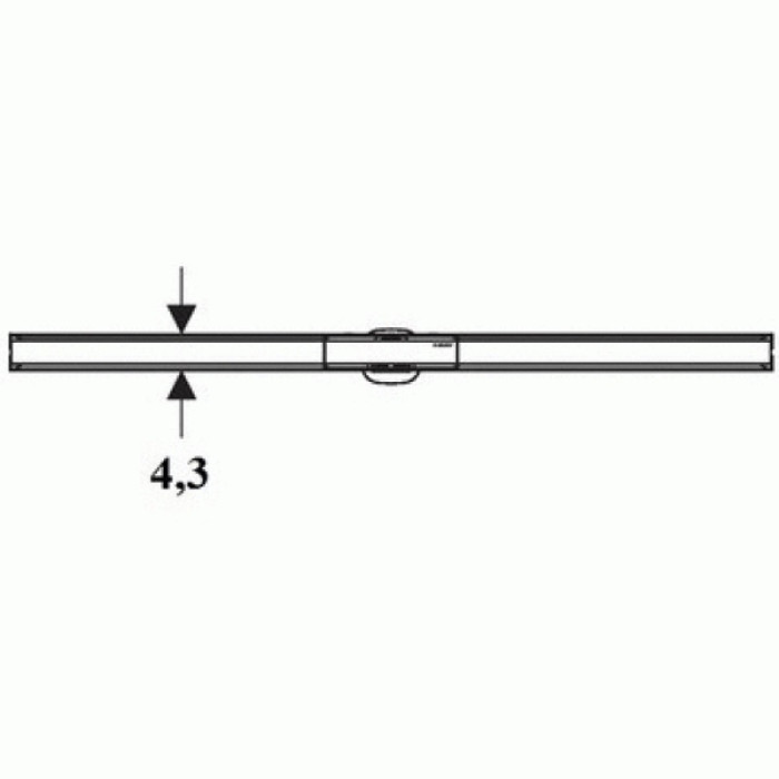Накладная панель Geberit CleanLine 154.457.KS.1 30-130 для лотка, нержавеющая сталь матовая