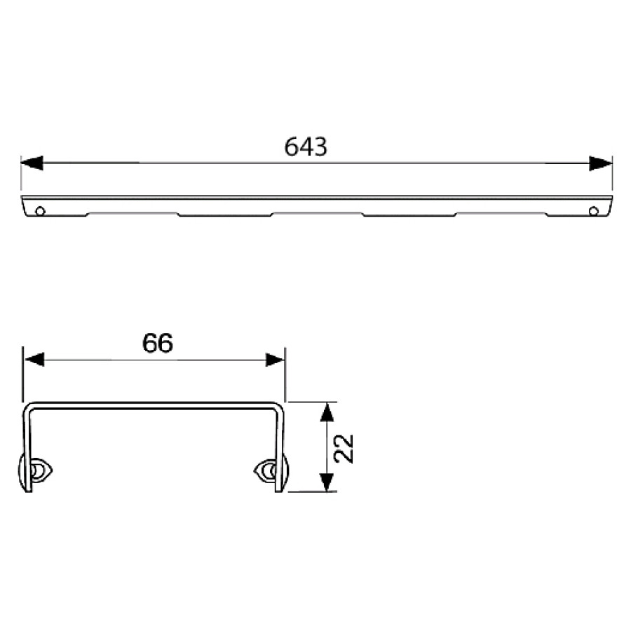 Решетка Tece TECEdrainline Basic 600710 70 нержавеющая сталь глянцевая