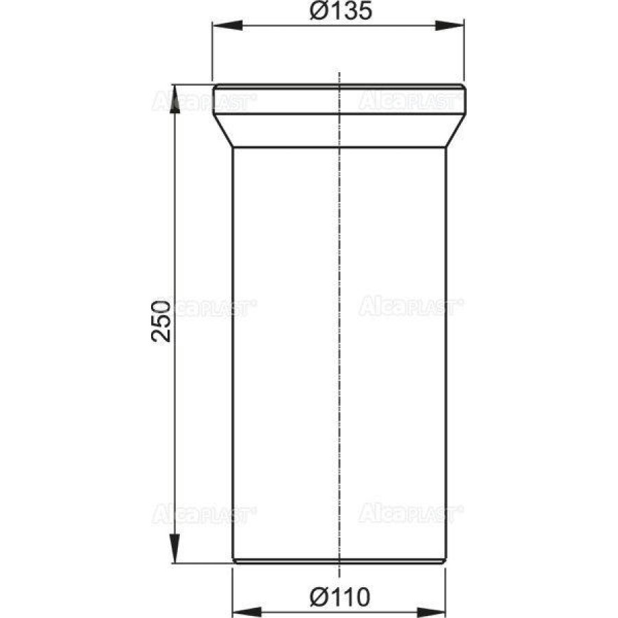 Фановая труба для унитаза Alcadrain A91-250