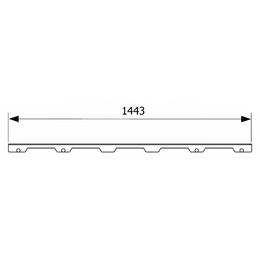 Решетка Tece TECEdrainline Steel II 601583 150 нержавеющая сталь матовая