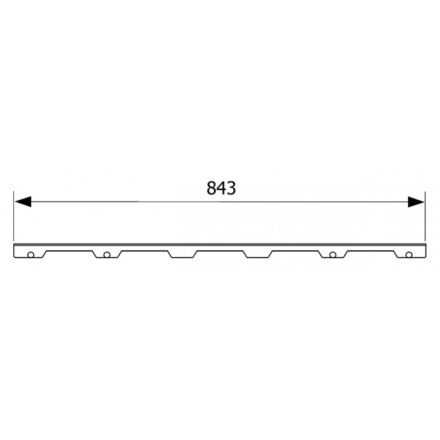 Решетка Tece TECEdrainline Steel II 600983 90 нержавеющая сталь матовая