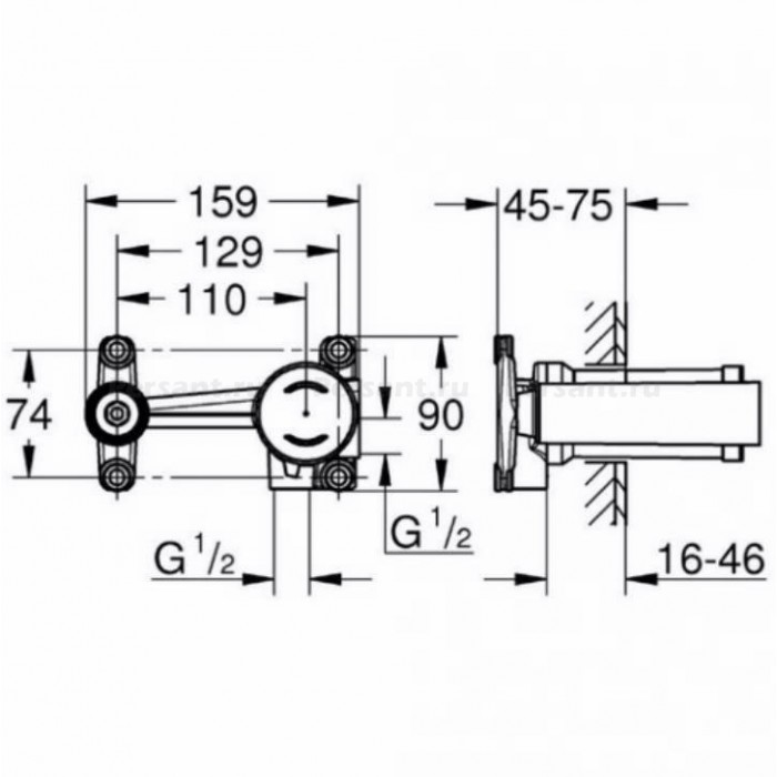 Внутренняя часть смесителя Grohe для раковины 23571000