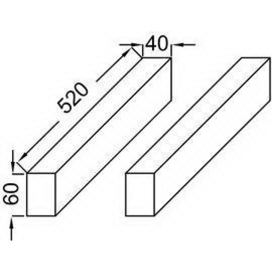 Кромки для столешницы Jacob Delafon Parallel EB508-BME