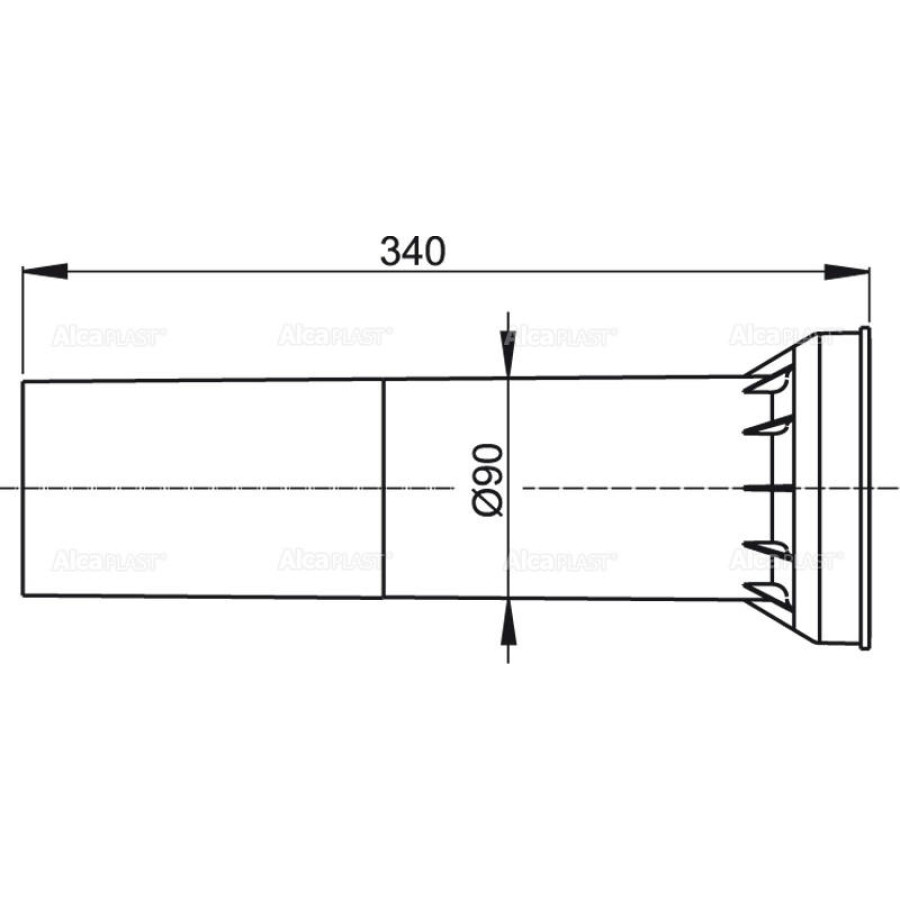 Удлинительная часть для стока воды к унитазу Alcadrain M148