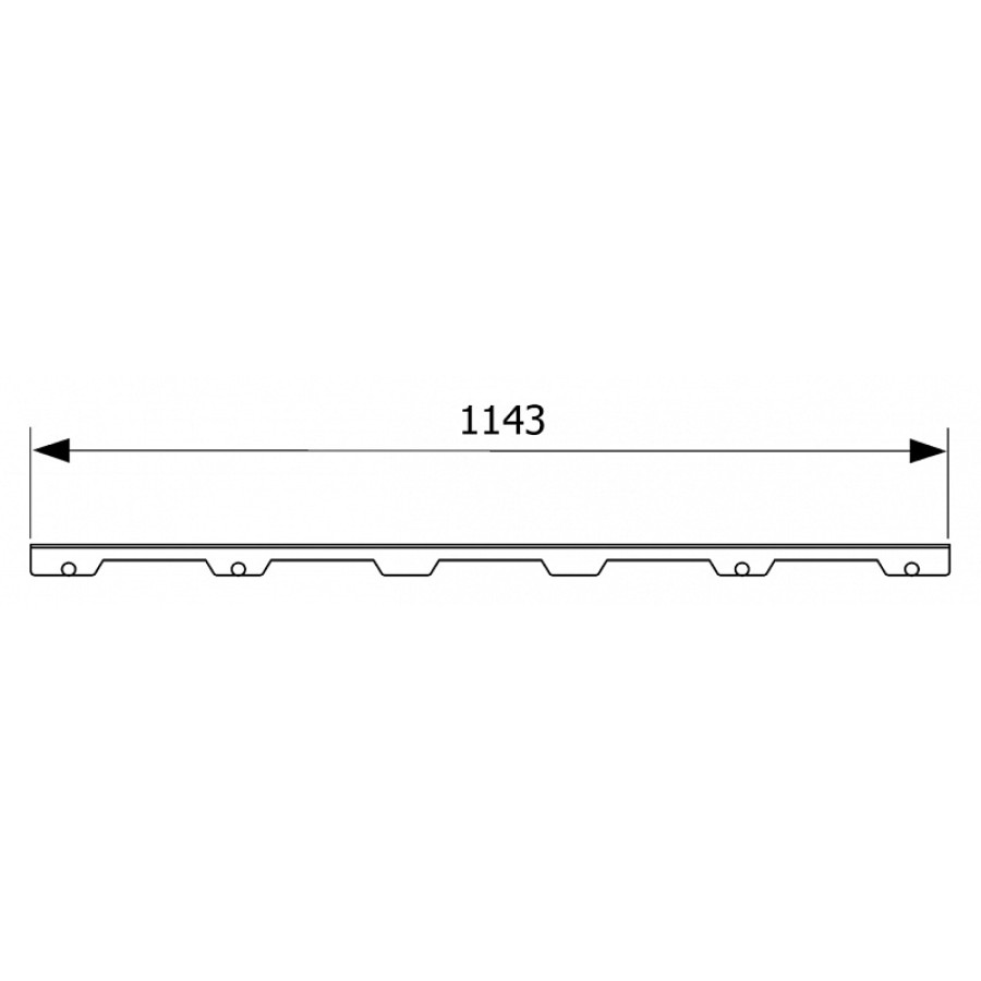 Решетка Tece TECEdrainline Steel II 601283 120 нержавеющая сталь матовая