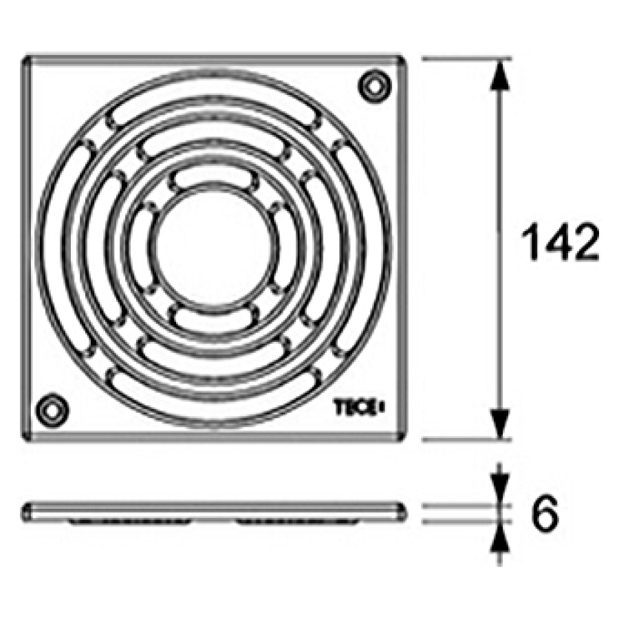 Решетка Tece TECEdrainpoint S 3665001 с фиксаторами