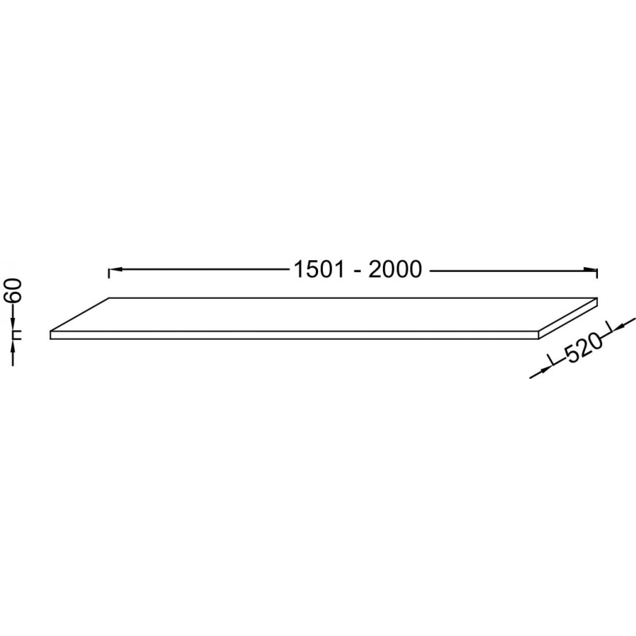 Столешница для раковины 200 см Jacob Delafon Parallel EB52-2000-E10 квебекский дуб