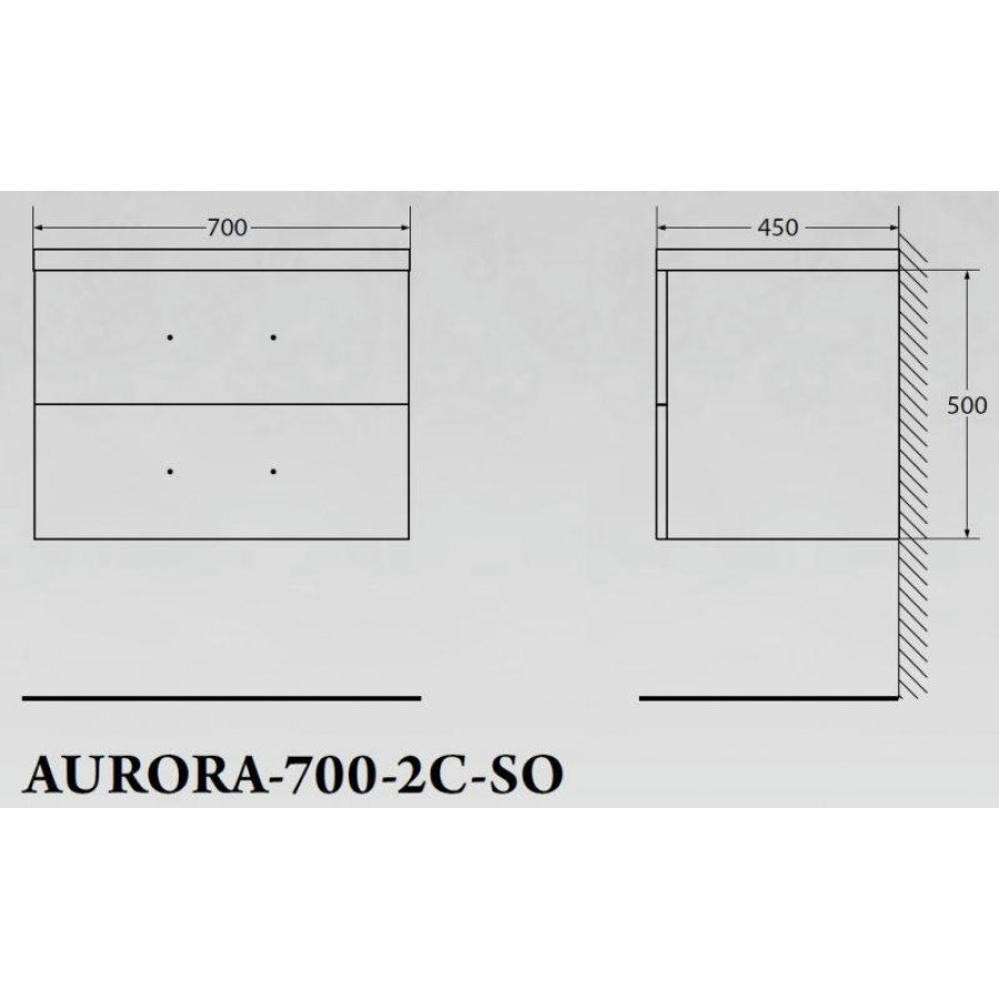 Мебельная ручка для базы BelBagno AURORA AURORA-MANIGLIA-700-RC