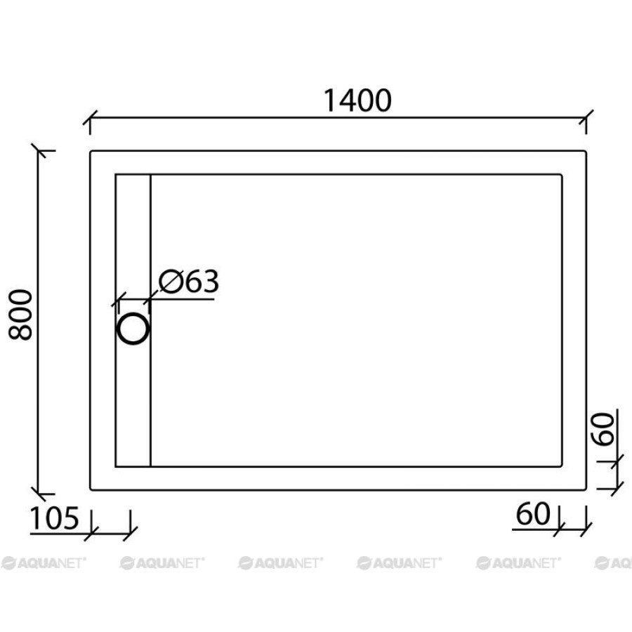 Панель для поддона Aquanet Gamma Stone Lite 00199680 140x80