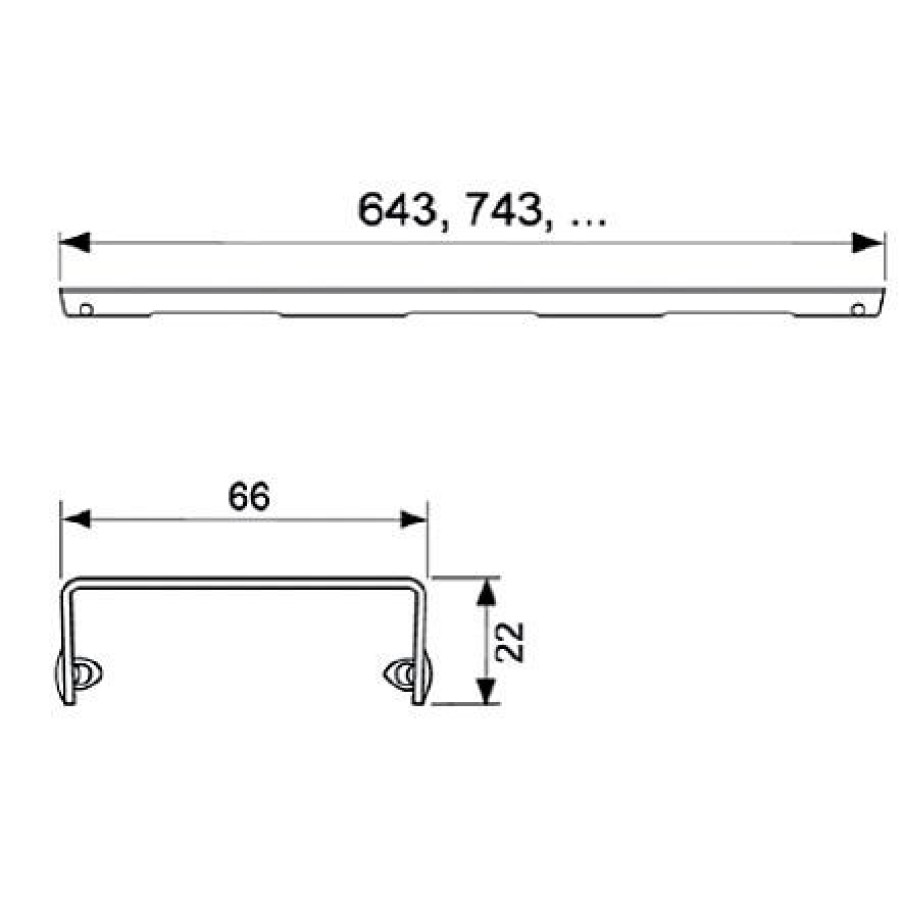 Решетка Tece TECEdrainline Basic 601010 100 нержавеющая сталь глянцевая