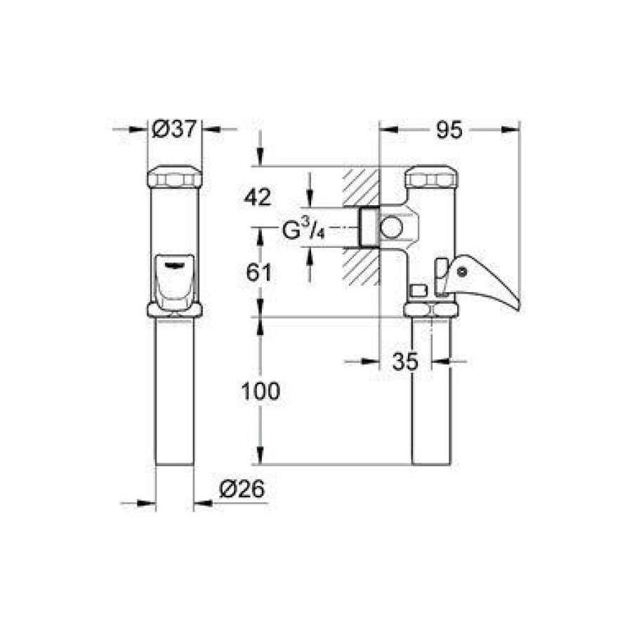 Смывное устройство для унитаза Grohe Rondo 37139000