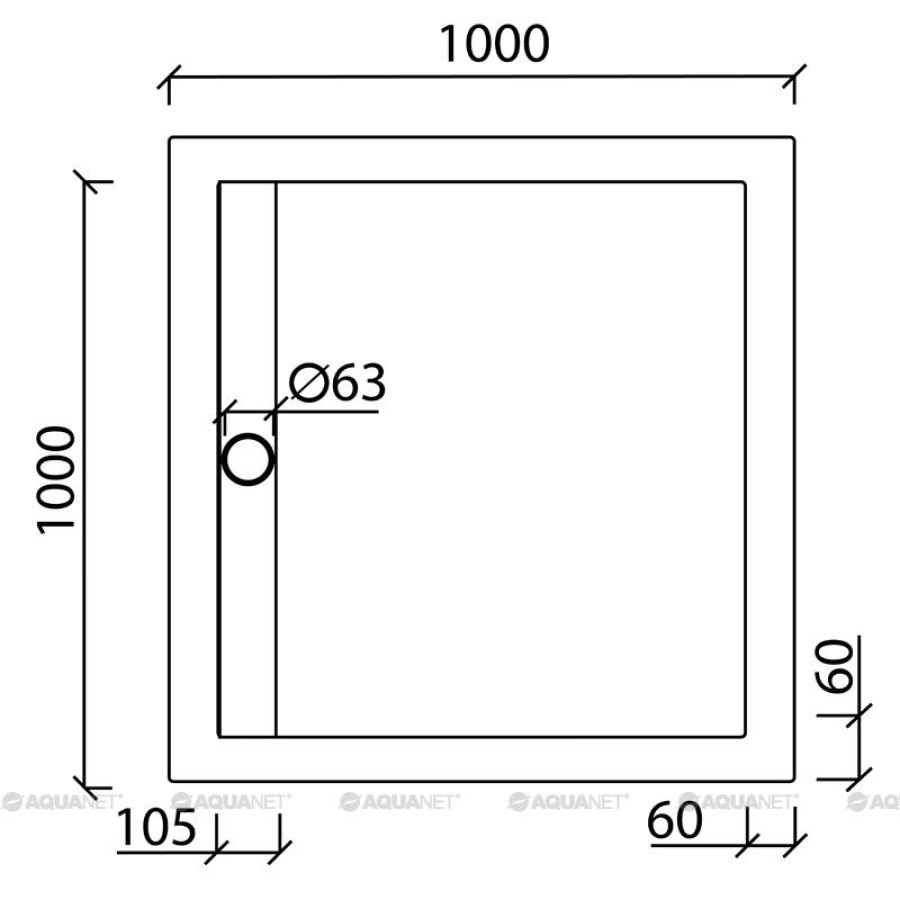 Панель для поддона Aquanet Gamma Stone Lite 00199678 100x100