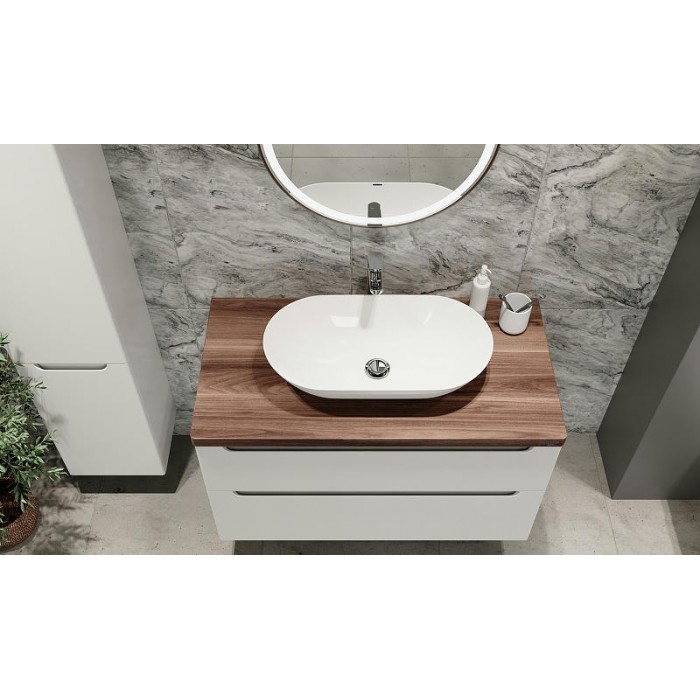 Столешница под раковину Jorno Wood 80 Wood.06.80/DW Темное дерево