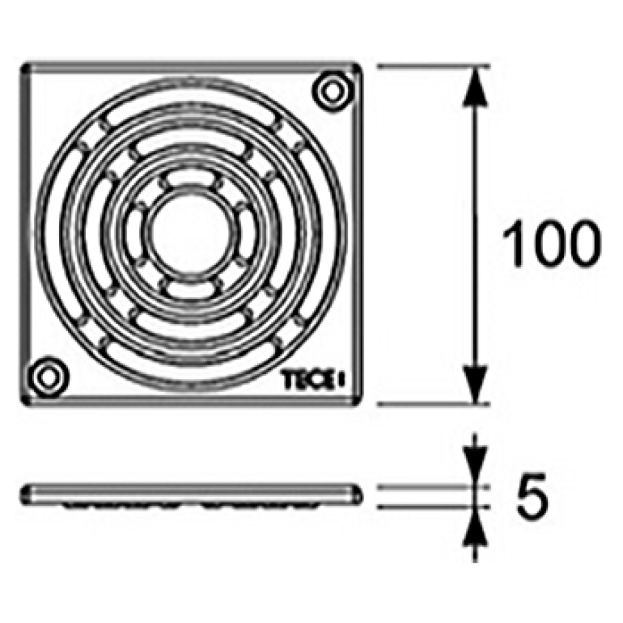 Решетка Tece TECEdrainpoint S 3665000 с фиксаторами